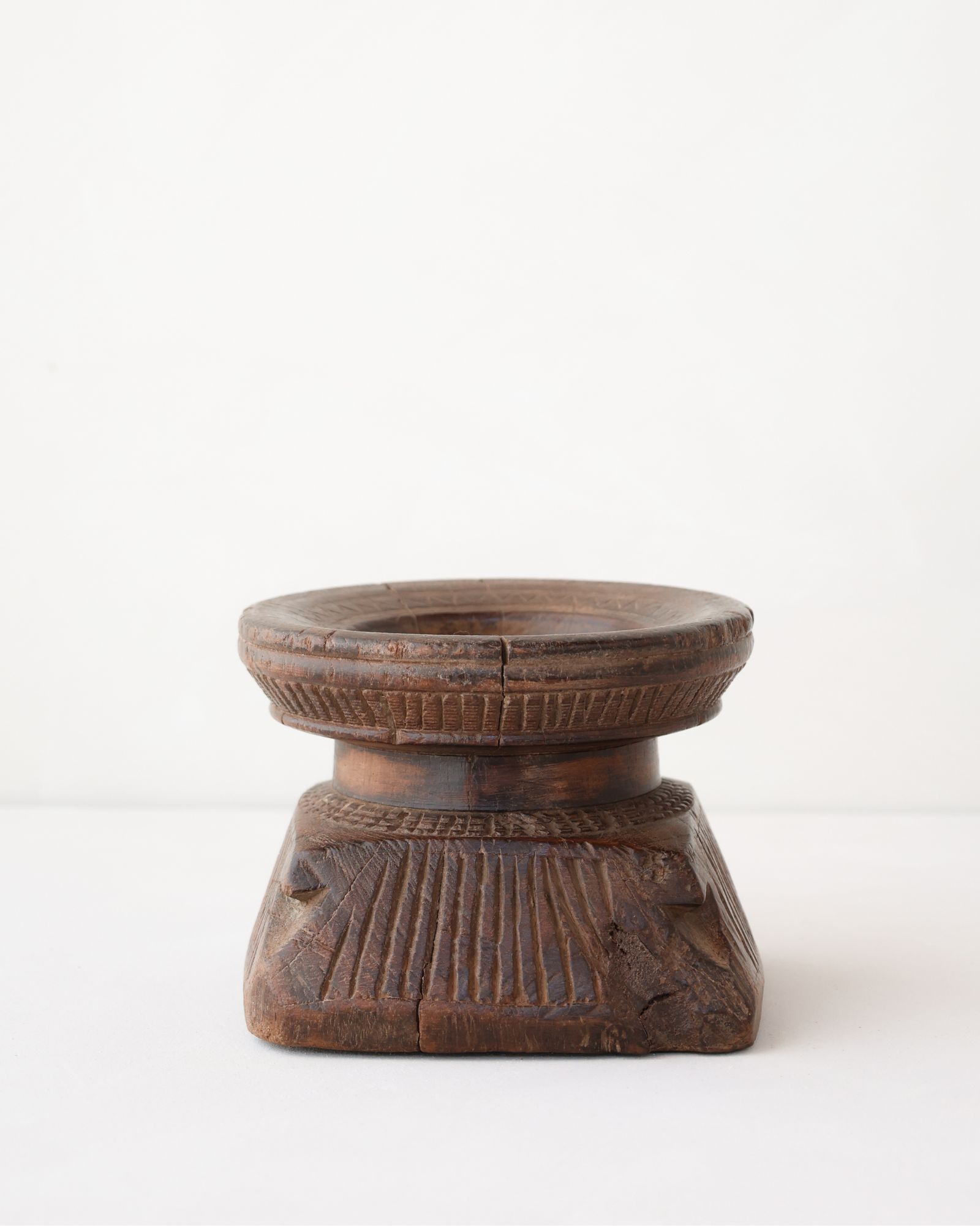 Hand carved wooden seeder