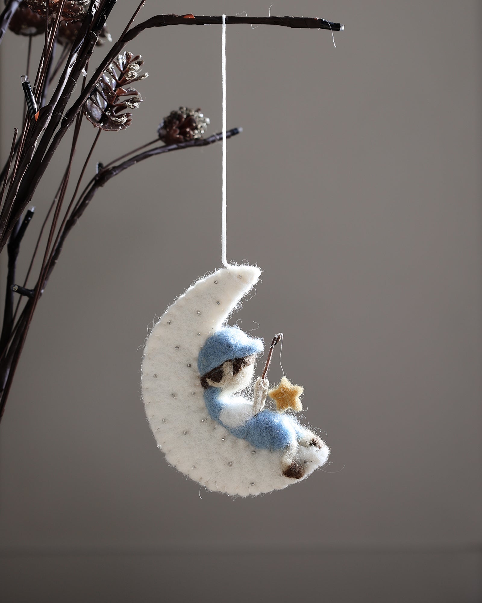 Boy on the Moon Ornament