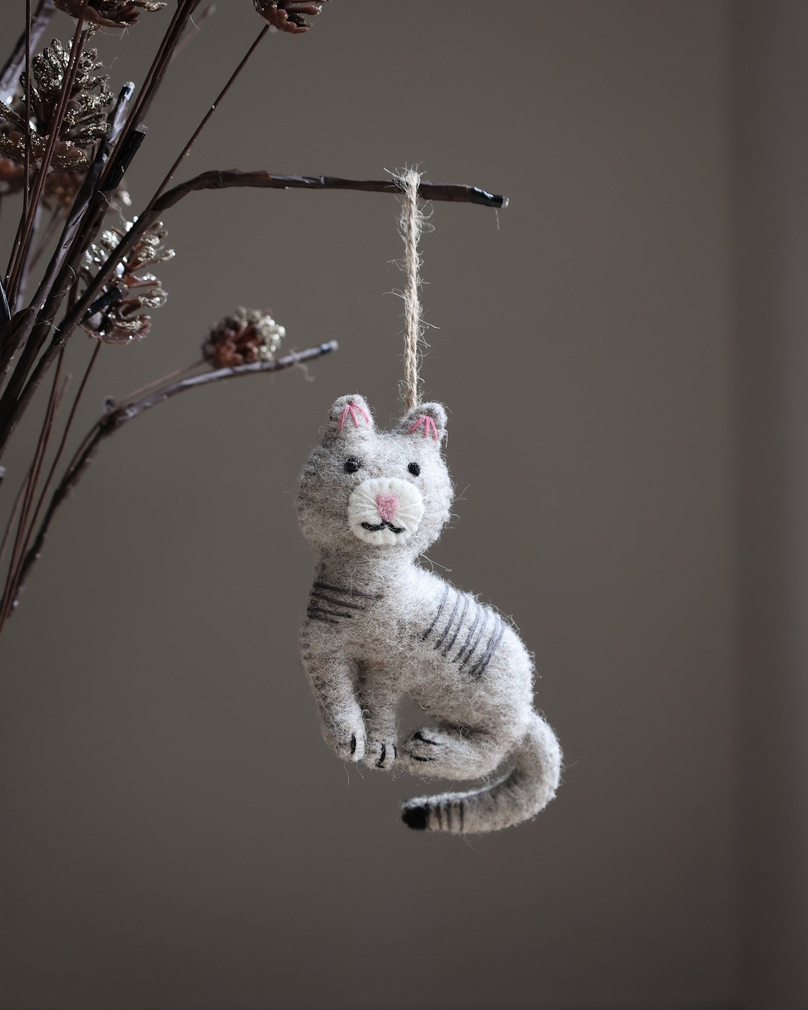 Grey Cat Ornament